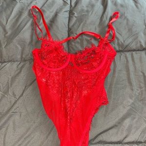 Windsor Red Lingerie Bodysuit